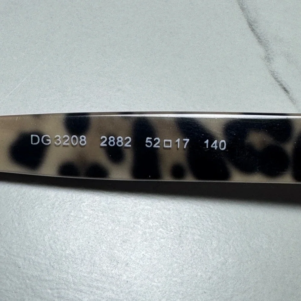 Dolce & Gabbana DG 3208 2882 Burgundy Leopard Print Eyeglasses Frames 52-17-140